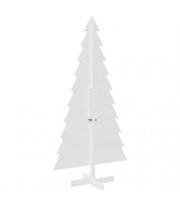 vidaXL Wooden Christmas Tree for Decoration White 180 cm Solid Wood Pine