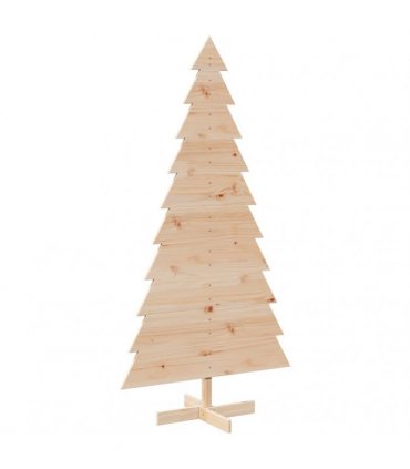 vidaXL Wooden Christmas Tree for Decoration 180 cm Solid Wood Pine — Colour: natural