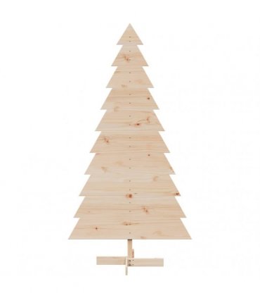 vidaXL Wooden Christmas Tree for Decoration 180 cm Solid Wood Pine — Colour: natural