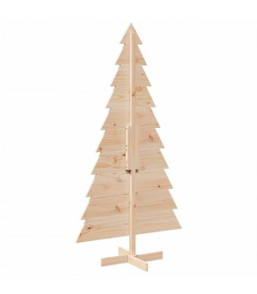 vidaXL Wooden Christmas Tree for Decoration 180 cm Solid Wood Pine — Colour: natural