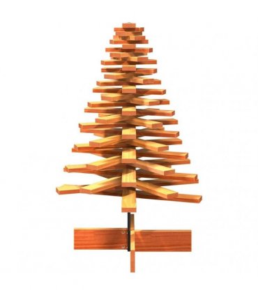vidaXL Wooden Christmas Tree for Decoration Wax Brown 100 cm Solid Wood Pine
