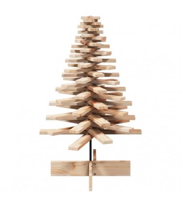 vidaXL Wooden Christmas Tree for Decoration 100 cm Solid Wood Pine — Colour: natural