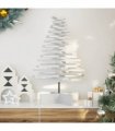 vidaXL Wooden Christmas Tree for Decoration White 80 cm Solid Wood Pine