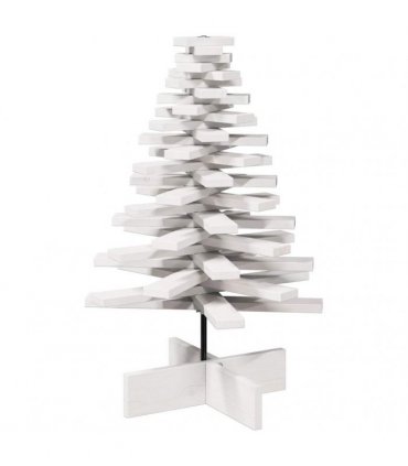 vidaXL Wooden Christmas Tree for Decoration White 80 cm Solid Wood Pine