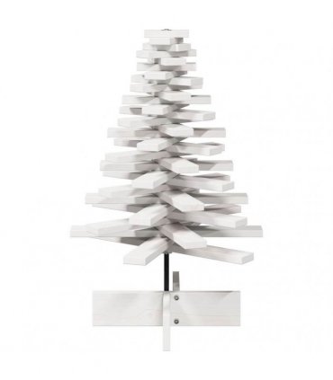 vidaXL Wooden Christmas Tree for Decoration White 80 cm Solid Wood Pine