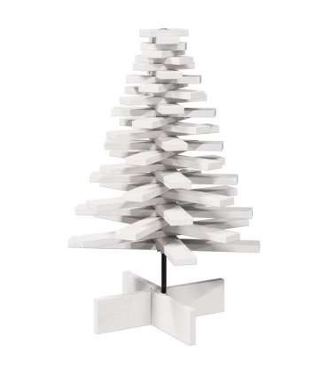 vidaXL Wooden Christmas Tree for Decoration White 80 cm Solid Wood Pine
