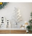 vidaXL Wooden Christmas Tree for Decoration White 60 cm Solid Wood Pine