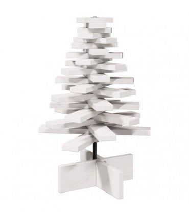 vidaXL Wooden Christmas Tree for Decoration White 60 cm Solid Wood Pine