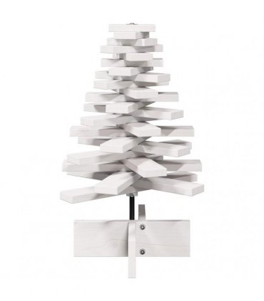 vidaXL Wooden Christmas Tree for Decoration White 60 cm Solid Wood Pine