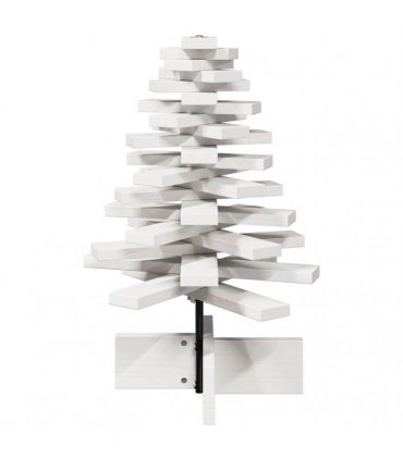 vidaXL Wooden Christmas Tree for Decoration White 60 cm Solid Wood Pine