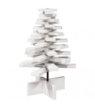 vidaXL Wooden Christmas Tree for Decoration White 60 cm Solid Wood Pine