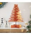 vidaXL Wooden Christmas Tree for Decoration Wax Brown 80 cm Solid Wood Pine — V0672056514