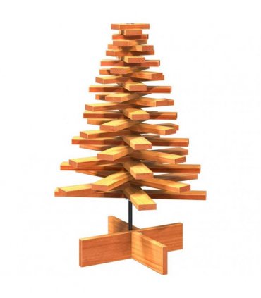 vidaXL Wooden Christmas Tree for Decoration Wax Brown 80 cm Solid Wood Pine — V0672056514