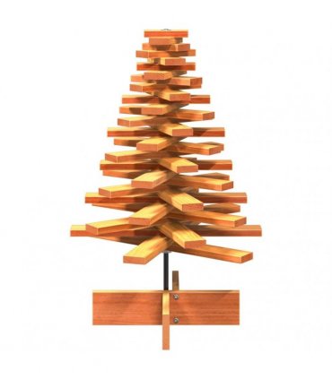 vidaXL Wooden Christmas Tree for Decoration Wax Brown 80 cm Solid Wood Pine — V0672056514