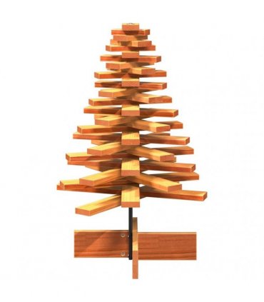 vidaXL Wooden Christmas Tree for Decoration Wax Brown 80 cm Solid Wood Pine — V0672056514
