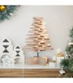 vidaXL Wooden Christmas Tree for Decoration 60 cm Solid Wood Pine — Colour: natural