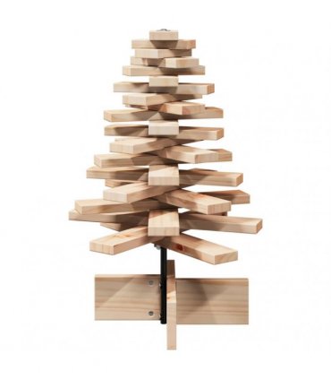 vidaXL Wooden Christmas Tree for Decoration 60 cm Solid Wood Pine — Colour: natural