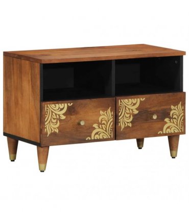 vidaXL TV Cabinet Honey Brown 70 x 33 x 46 cm Solid Mango Wood
