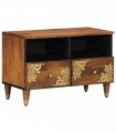 vidaXL TV Cabinet Honey Brown 70 x 33 x 46 cm Solid Mango Wood