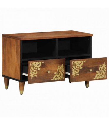 vidaXL TV Cabinet Honey Brown 70 x 33 x 46 cm Solid Mango Wood