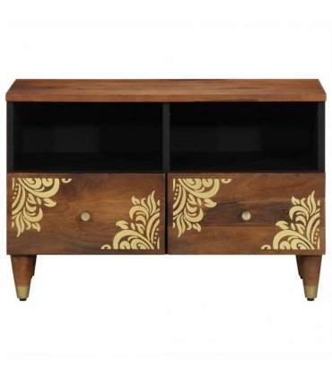 vidaXL TV Cabinet Honey Brown 70 x 33 x 46 cm Solid Mango Wood