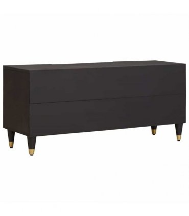 vidaXL TV Cabinet with Drawer Black 105 x 33 x 46 cm Solid Mango Wood