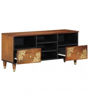 vidaXL TV Cabinet Honey Brown 100 x 33 x 46 cm Solid Mango Wood