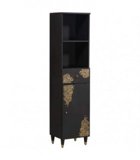 vidaXL Bathroom Cabinet Black 38 x 33 x 160 cm Solid Mango Wood