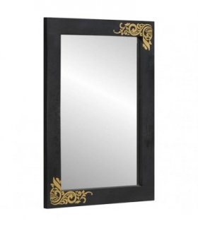 vidaXL Bathroom Mirror with Mirror Black and Silver 70 x 50 x 2.5 cm