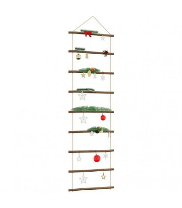 vidaXL Wall Decoration Ladder-Shaped 50x150 cm Natural Branch — Size: 50 x 150 cm