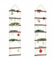 vidaXL Wall Decorations Ladder-Shaped 2 pcs 30x100 cm Natural Branch — Size: 30 x 100 cm