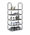 vidaXL Shoe Rack 5-Tier Black 44x28x94 cm Non-woven Fabric — Size: 44 x 28 x 94 cm