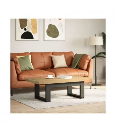 vidaXL Coffee Table NOAIN U-Shaped Legs 120x60x40 cm Solid Wood Pine — Colour: natural, Model: u shape