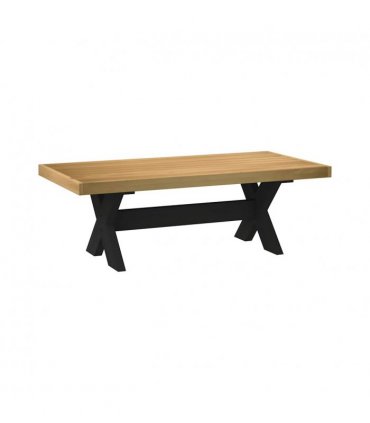 vidaXL Coffee Table NOAIN X-Shaped Legs 120x60x40 cm Solid Wood Pine — Colour: natural, Model: x shape