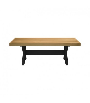 vidaXL Coffee Table NOAIN X-Shaped Legs 120x60x40 cm Solid Wood Pine — Colour: natural, Model: x shape