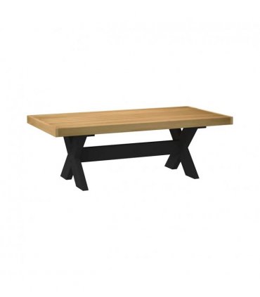 vidaXL Coffee Table NOAIN X-Shaped Legs 120x60x40 cm Solid Wood Pine — Colour: natural, Model: x shape