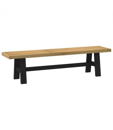 vidaXL Dining Bench NOAIN A-Shaped Legs 180x40x45 cm Solid Wood Pine — Colour: natural, Model: a shape
