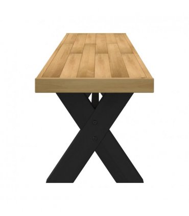 vidaXL Dining Bench NOAIN X-Shaped Legs 180x40x45 cm Solid Wood Pine — Colour: natural, Model: x shape