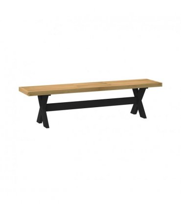 vidaXL Dining Bench NOAIN X-Shaped Legs 180x40x45 cm Solid Wood Pine — Colour: natural, Model: x shape