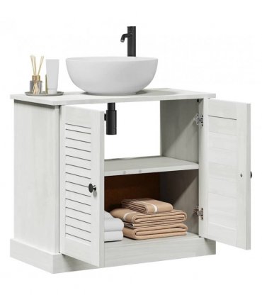 vidaXL Sink cabinet VIGO White and Antique White 68 x 34 x 59 cm
