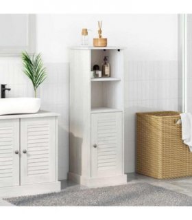 vidaXL Bathroom Cabinet VIGO White and Antique White 37 x 34 x 110 cm