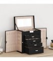 vidaXL Jewellery Box 5-Layer with Mirror Lockable Black