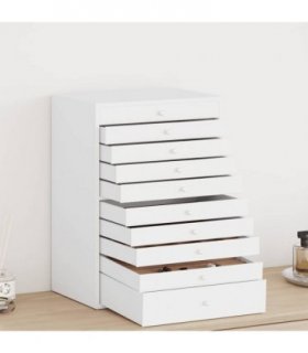 vidaXL Jewellery Box 10-Layer with Watch Holders White 29x20.5x40.5 cm