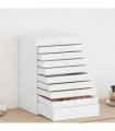 vidaXL Jewellery Box 10-Layer with Watch Holders White 29x20.5x40.5 cm
