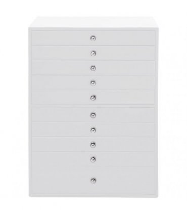 vidaXL Jewellery Box 10-Layer with Watch Holders White 29x20.5x40.5 cm