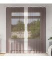 vidaXL Voile Curtains with Tab Top 2 pcs Brown — Size: 140 x 225 cm, Model: with loops