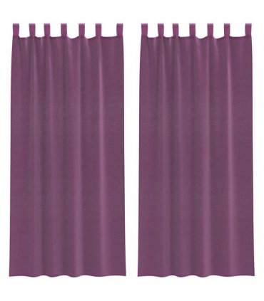 vidaXL Voile Curtains with Loops 2 pcs Purple 140x225 cm — Size: 140 x 225 cm