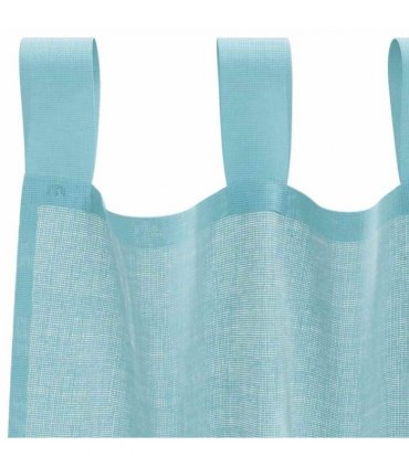 vidaXL Voile Curtains with Loops 2 pcs Turquoise 140x140 cm — Size: 140 x 140 cm