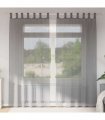 vidaXL Voile Curtains with Loops 2 pcs Dark Grey 140x245 cm — Size: 140 x 245 cm
