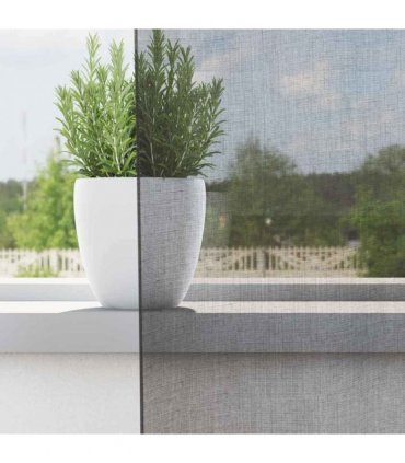 vidaXL Voile Curtains with Loops 2 pcs Dark Grey 140x245 cm — Size: 140 x 245 cm
